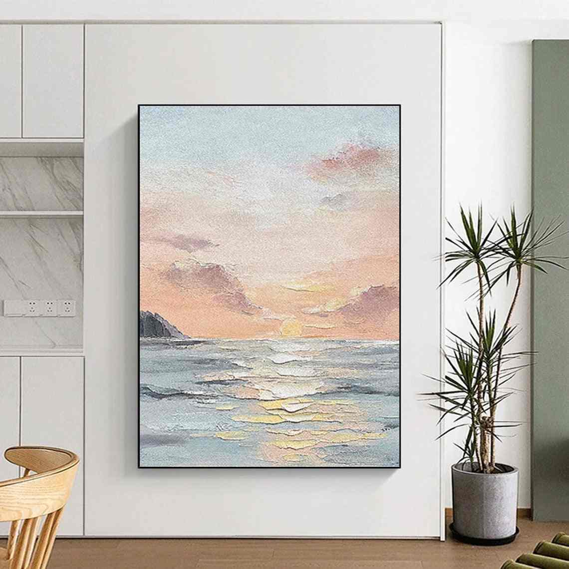 sunset sea blue orange design 7